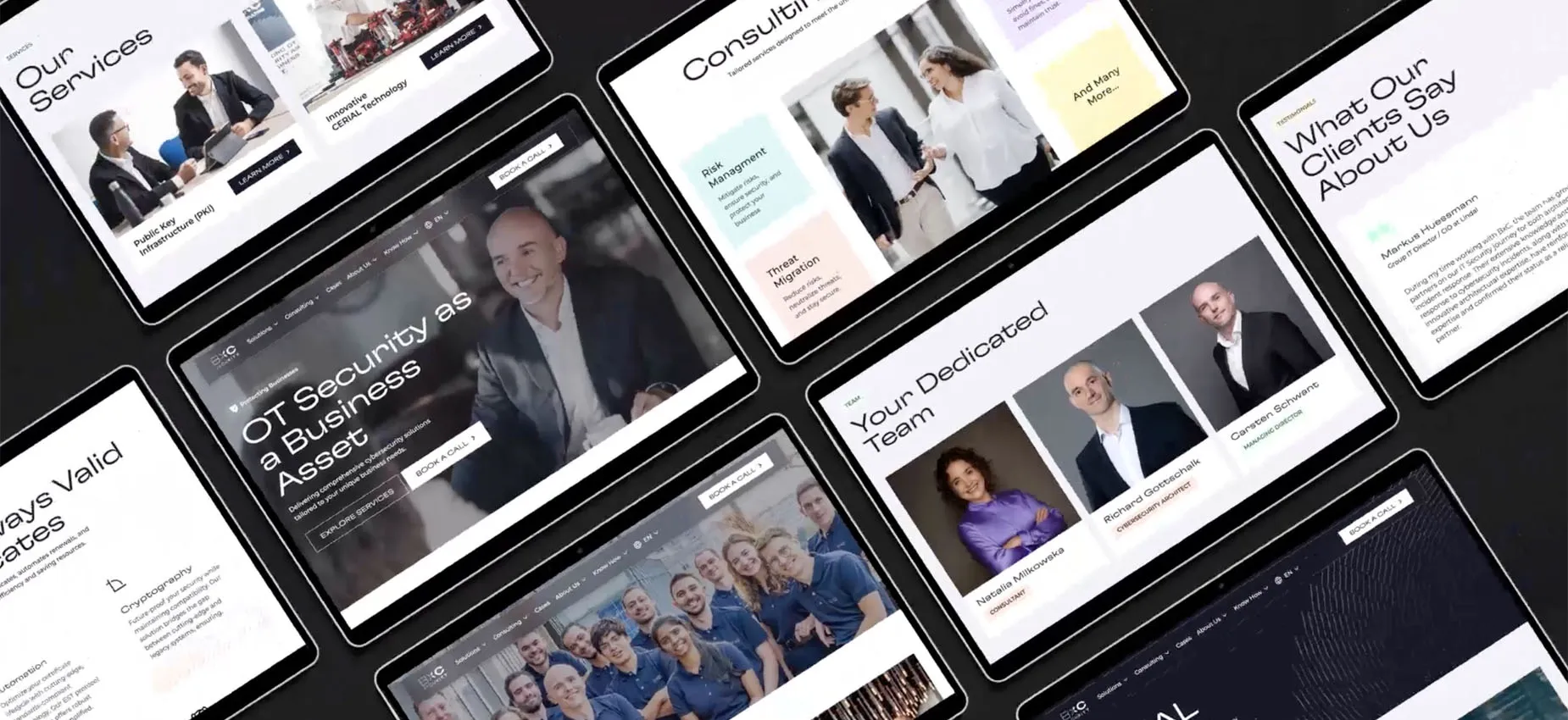 Webflow-Projekt BxC Security von Maluure